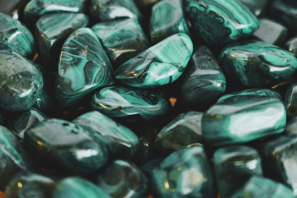 green crystals